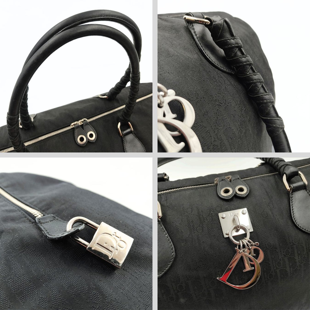 Dior Dior Christian Dior monogram black canvas travel bag