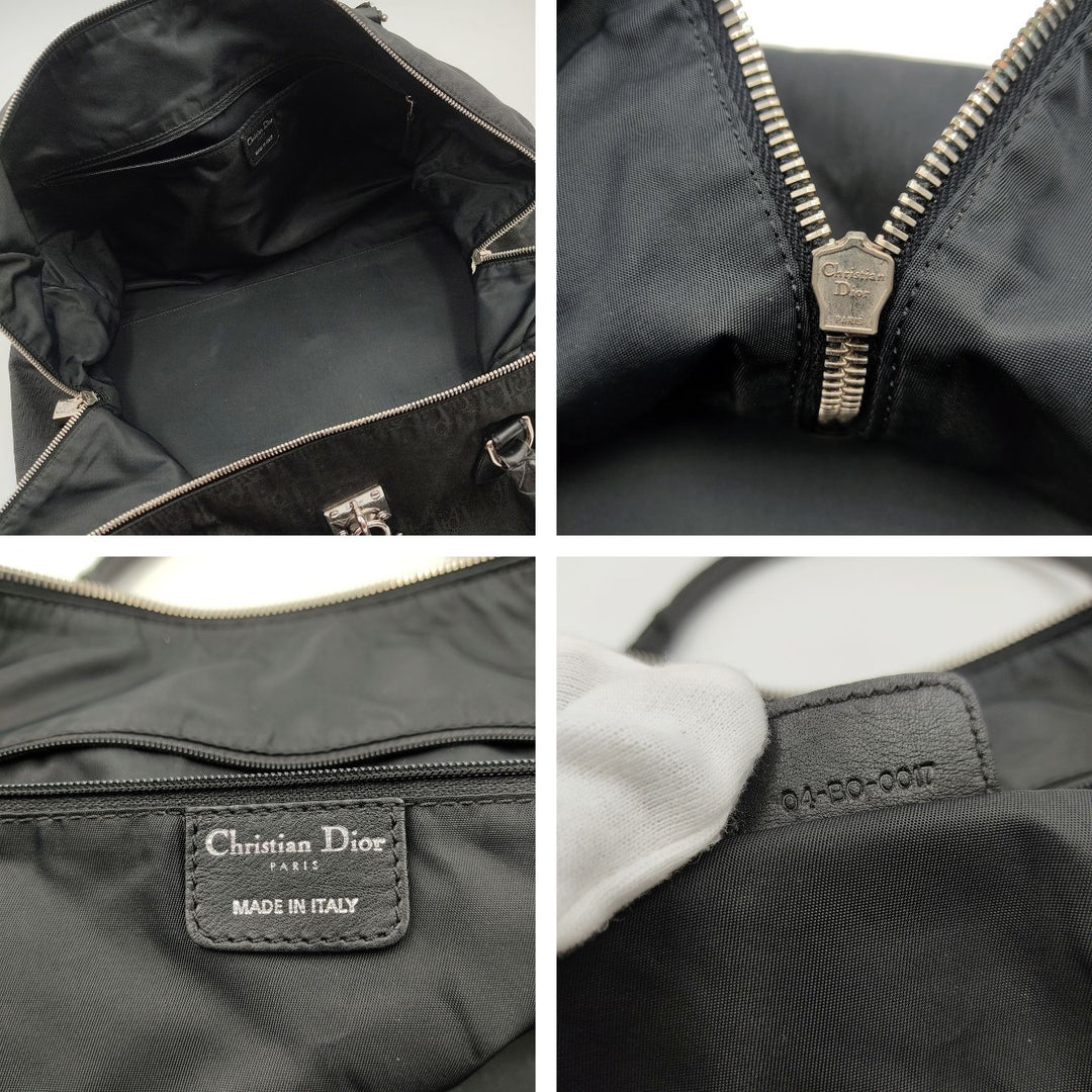 Dior Dior Christian Dior monogram black canvas travel bag