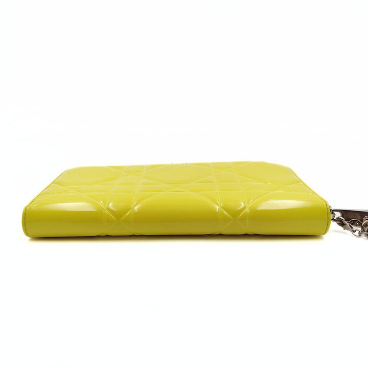 Top quality Dior Christian Lady wallet in yellow patent leather