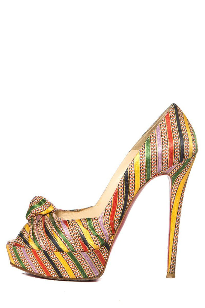 Christian Louboutin Striped Greissmo 140 Pumps SZ 37.5 Sale