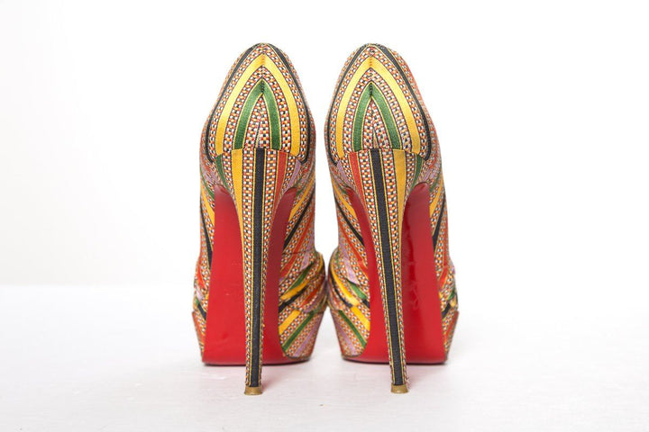 Christian Louboutin Striped Greissmo 140 Pumps SZ 37.5 Sale
