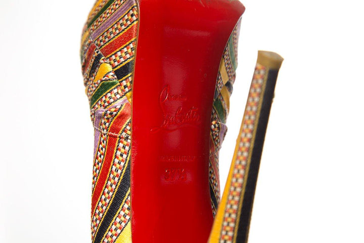 Christian Louboutin Striped Greissmo 140 Pumps SZ 37.5 Sale