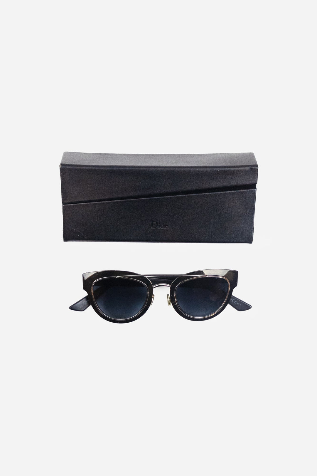 Black Metal Rimmed 'CD' Logo Sunglasses