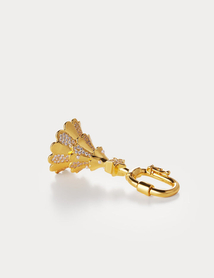 Half Diamond Gold—Christmas Tree Bag Charm
