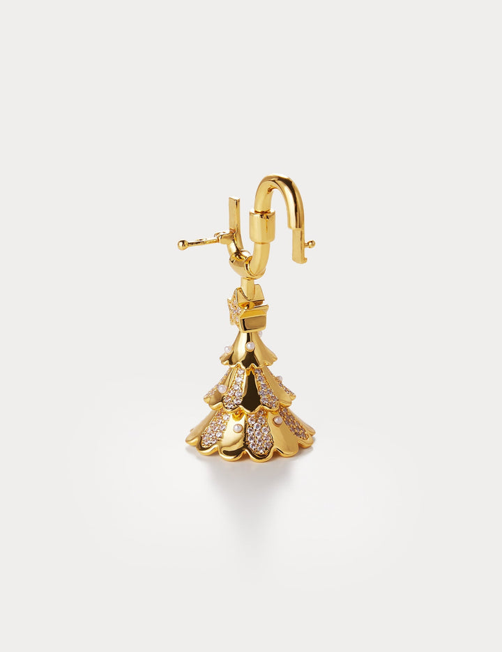 Half Diamond Gold—Christmas Tree Bag Charm