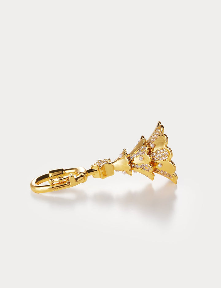Half Diamond Gold—Christmas Tree Bag Charm