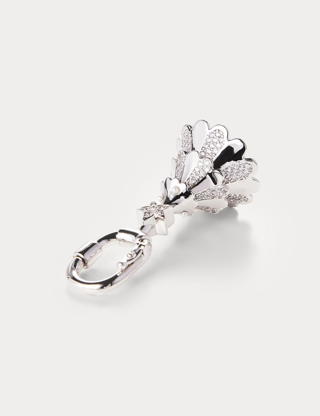 Half Diamond Silver—Christmas Tree Bag Charm