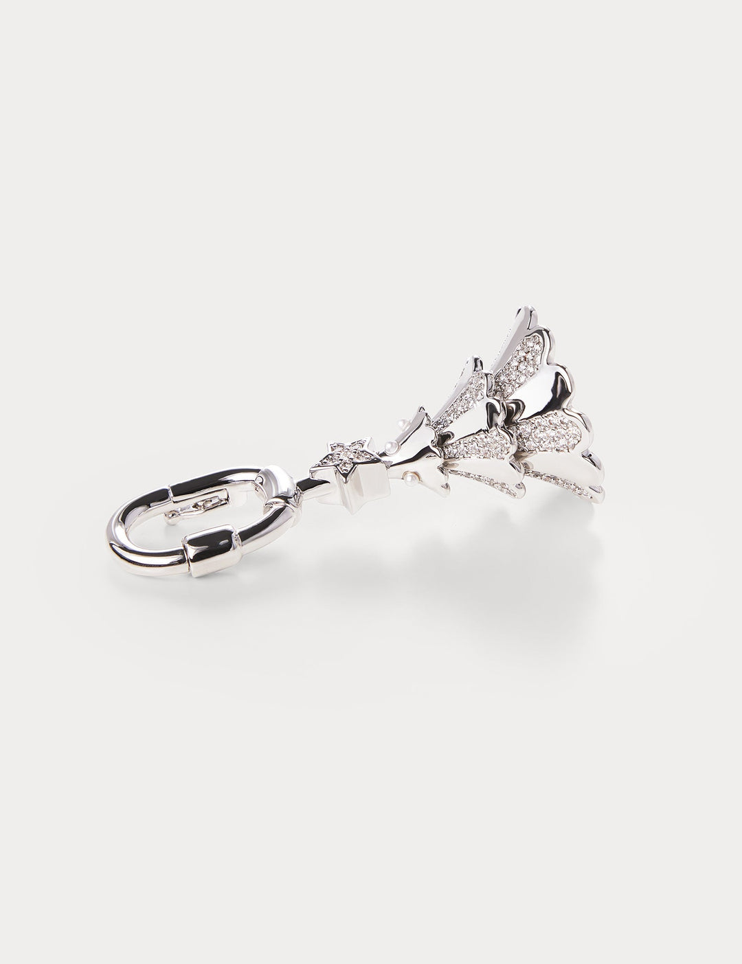Half Diamond Silver—Christmas Tree Bag Charm
