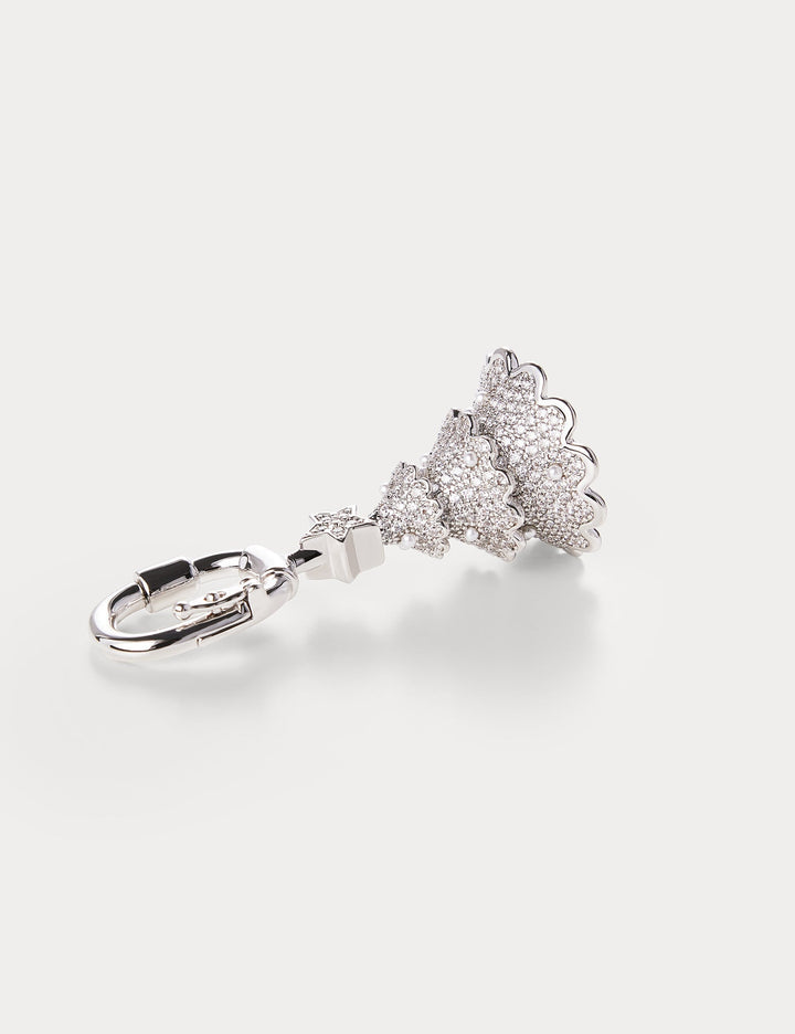 Sparkle Silver—Christmas Tree Bag Charm
