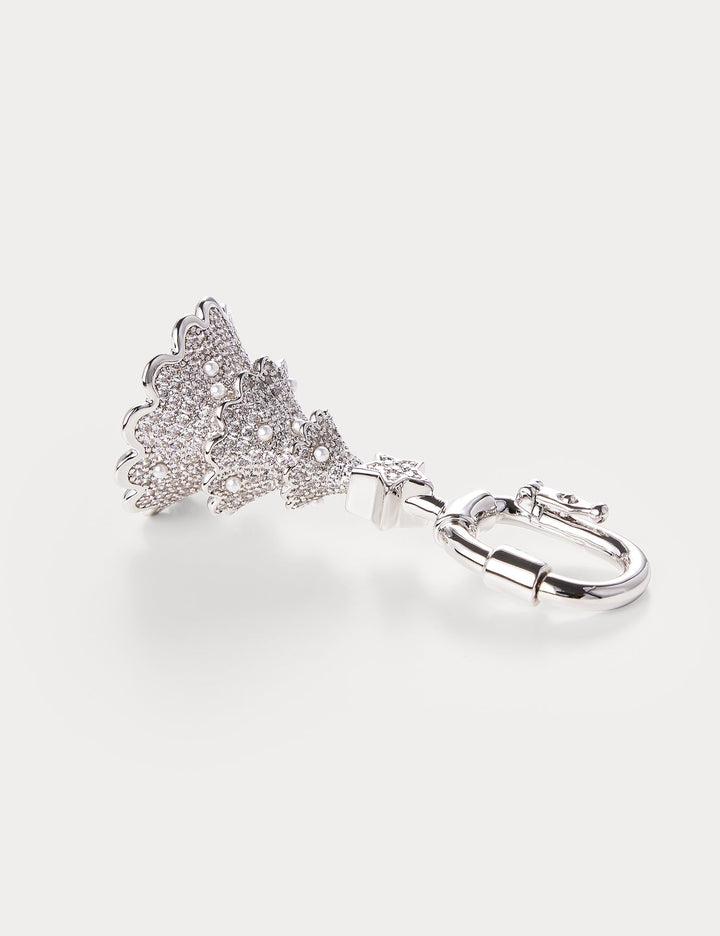 Sparkle Silver—Christmas Tree Bag Charm