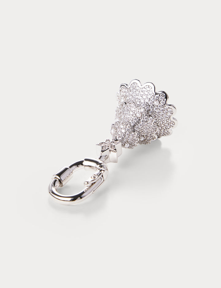 Sparkle Silver—Christmas Tree Bag Charm