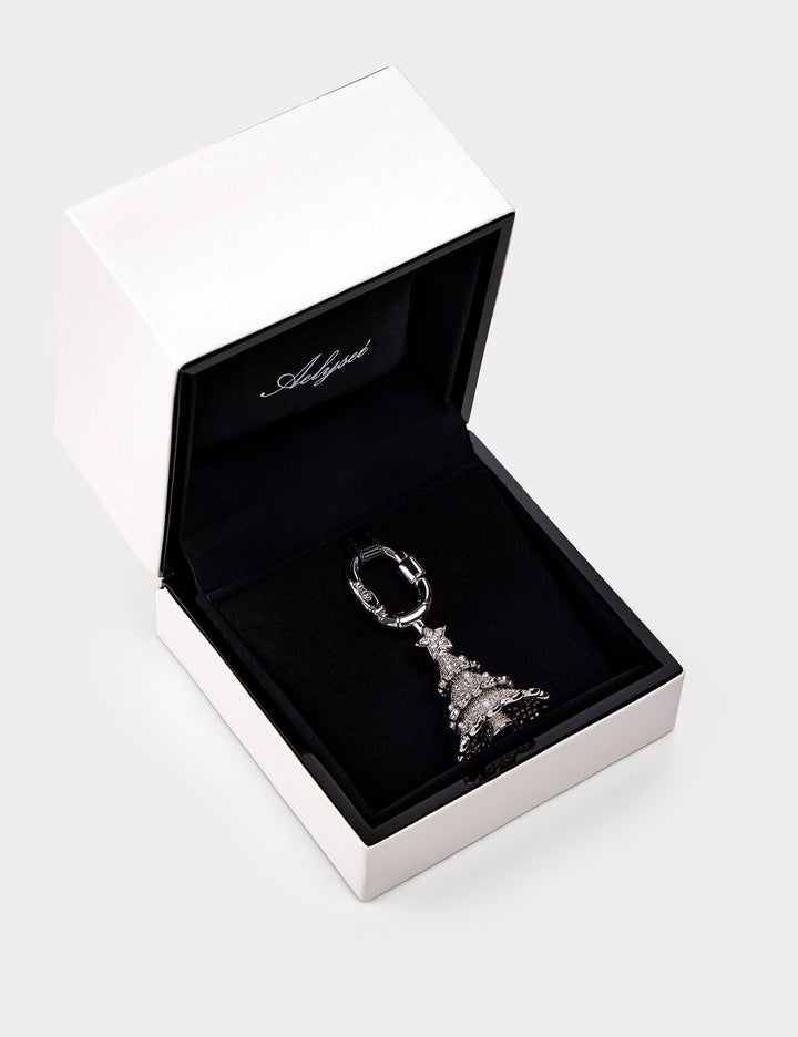 Sparkle Silver—Christmas Tree Bag Charm