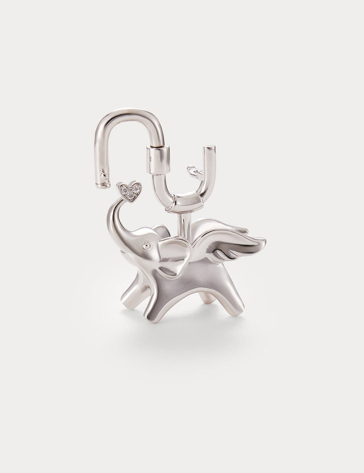 Classic Silver—Soar Elephant Bag Charm