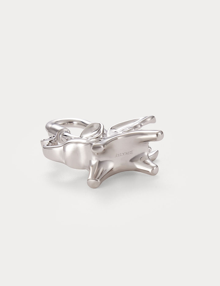 Classic Silver—Soar Elephant Bag Charm