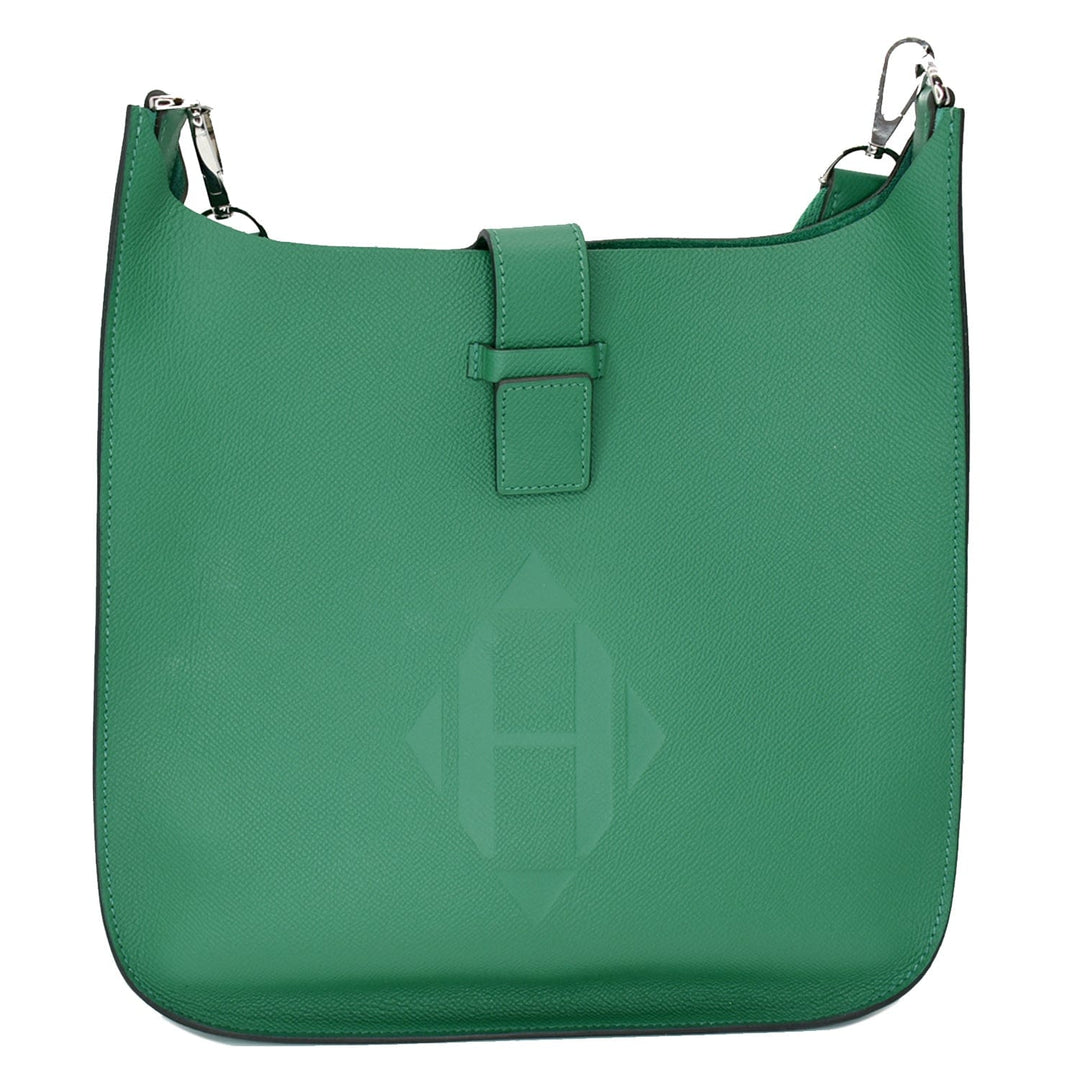 Top quality Hermes Evelyne Sellier 29 Epsom Leather Crossbody Bag Vert Vertigo