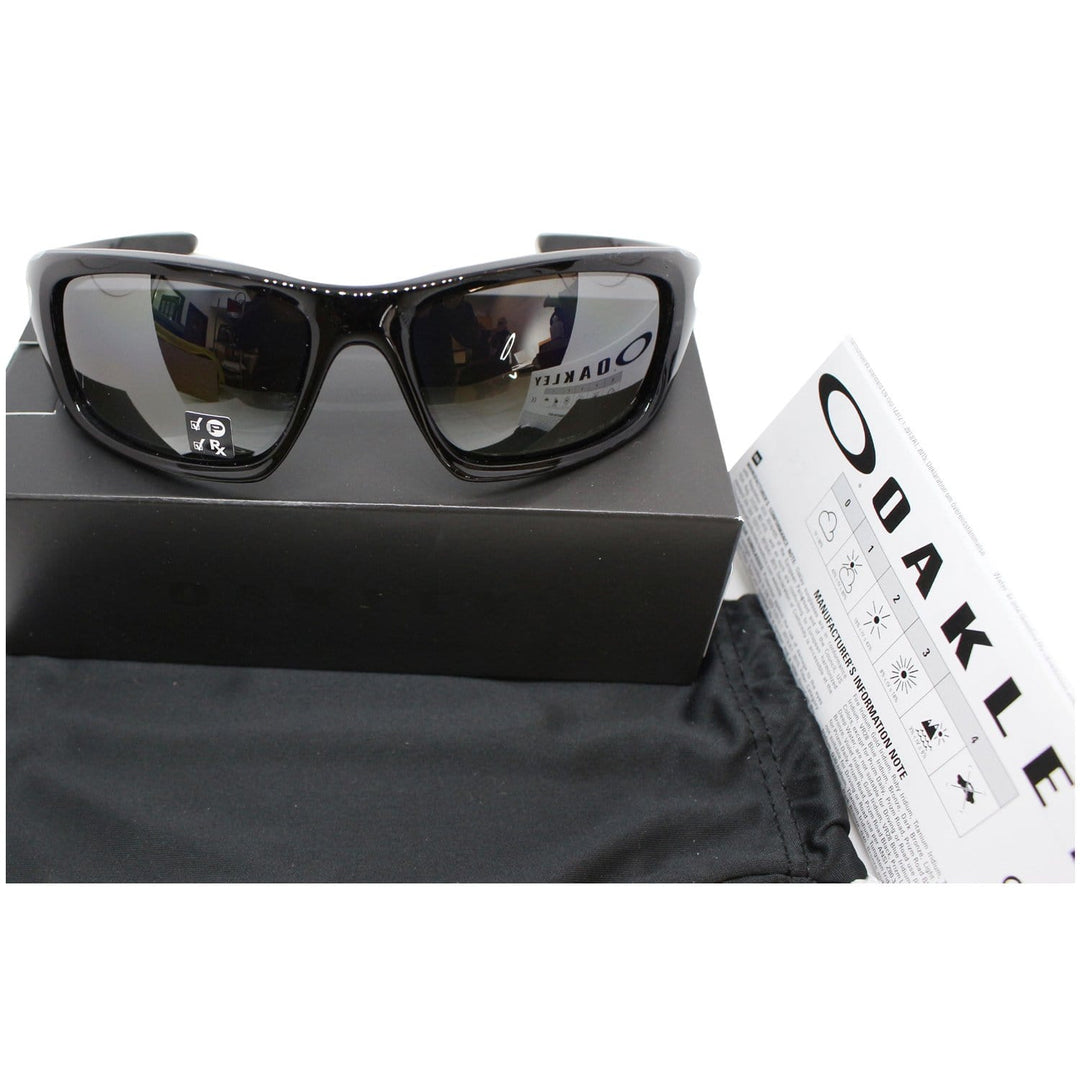 Oakley 12-837 Valve Polished Black Sunglasses Black Iridium Polarized Lens
