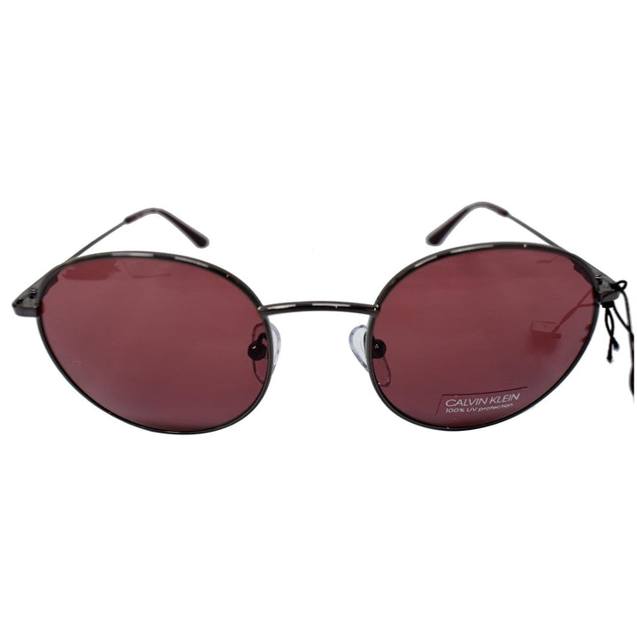CALVIN KLEIN CK18104S 009 49 Round Men Sunglasses Oxblood Lens