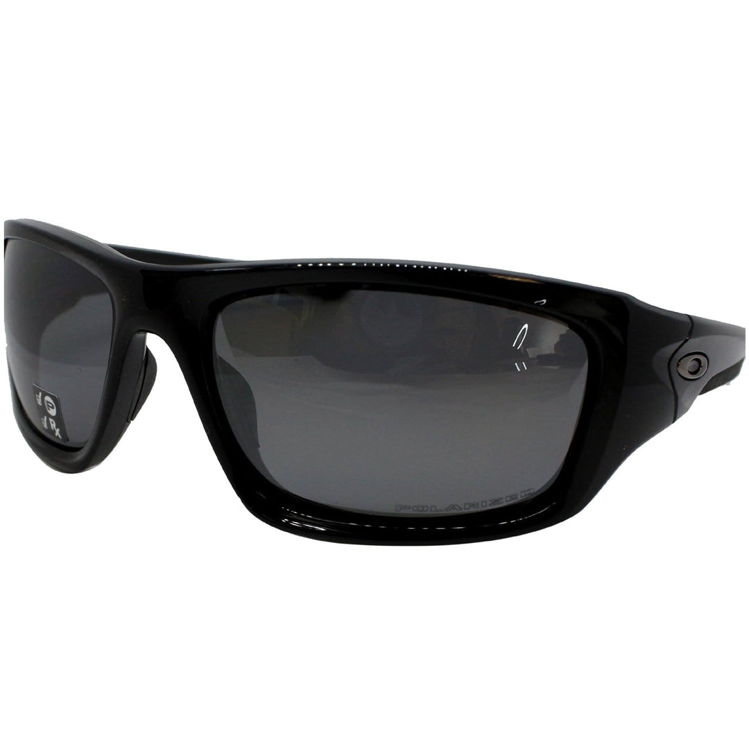 Oakley 12-837 Valve Polished Black Sunglasses Black Iridium Polarized Lens