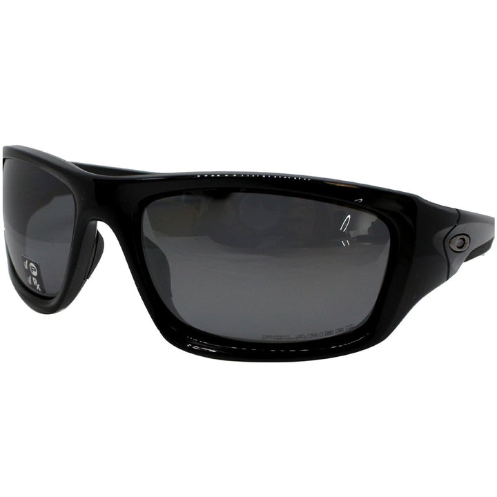 Oakley 12-837 Valve Polished Black Sunglasses Black Iridium Polarized Lens