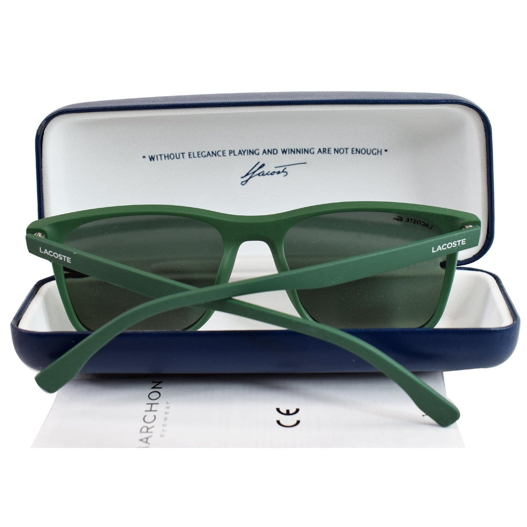LACOSTE L882S 315 55 Square Men Green Sunglasses Green Lens