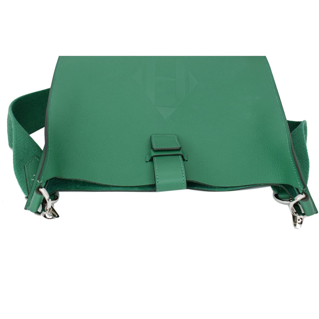 Top quality Hermes Evelyne Sellier 29 Epsom Leather Crossbody Bag Vert Vertigo
