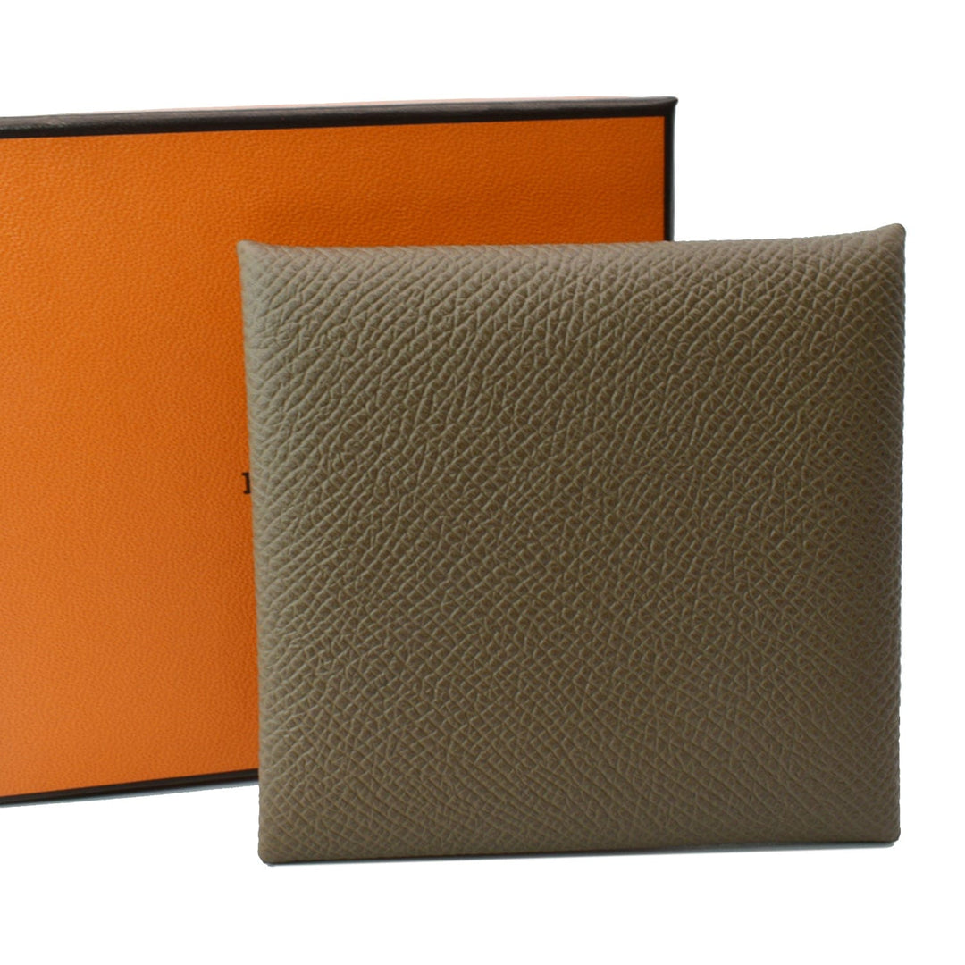 Top quality Hermes Bastia Change Purse Epsom Leather Wallet Etoupe