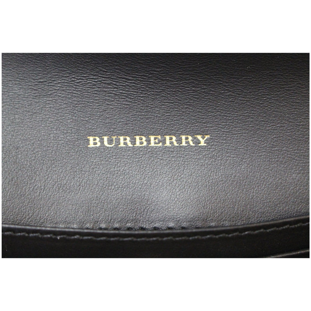 Burberry Small Scale Continental Check Leather Wallet Black