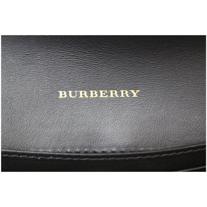 Burberry Small Scale Continental Check Leather Wallet Black