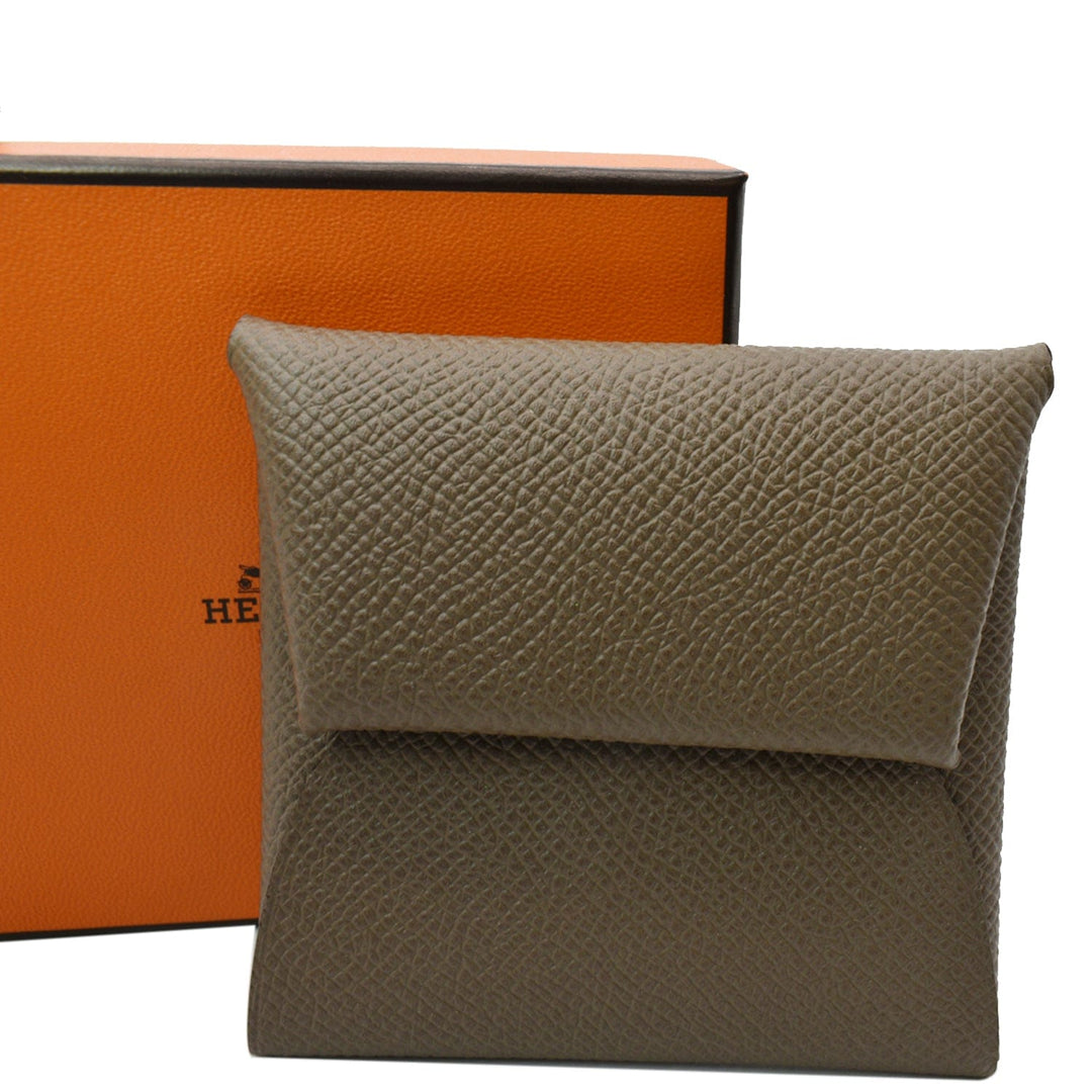 Top quality Hermes Bastia Change Purse Epsom Leather Wallet Etoupe