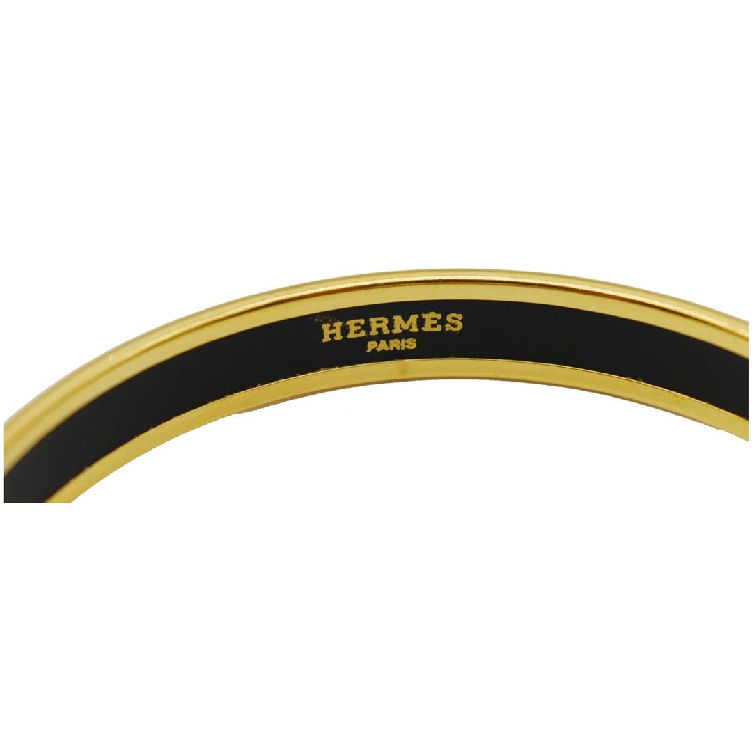 Hermes Enamel Printed Narrow Bangle Bracelet Light Purple