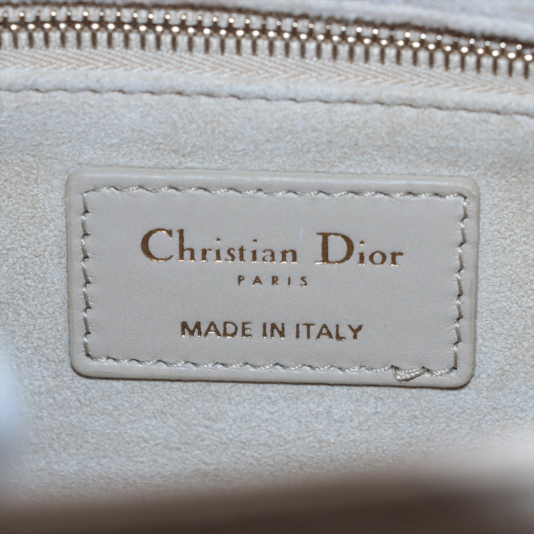 Lady Top quality Dior Medium Cannage Leather Beige Bag
