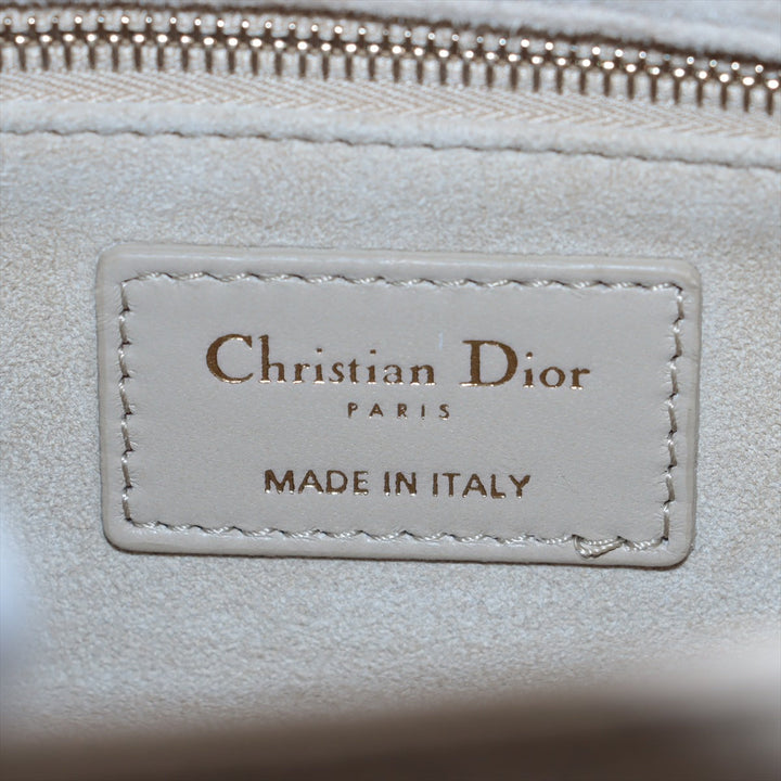 Lady Top quality Dior Medium Cannage Leather Beige Bag
