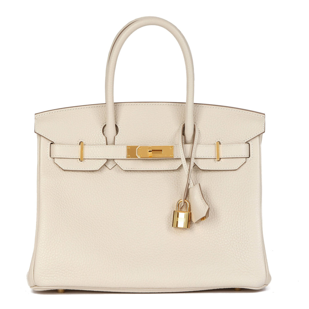 Top quality Hermes Craie Togo Leather Birkin 30cm Retourne Tote