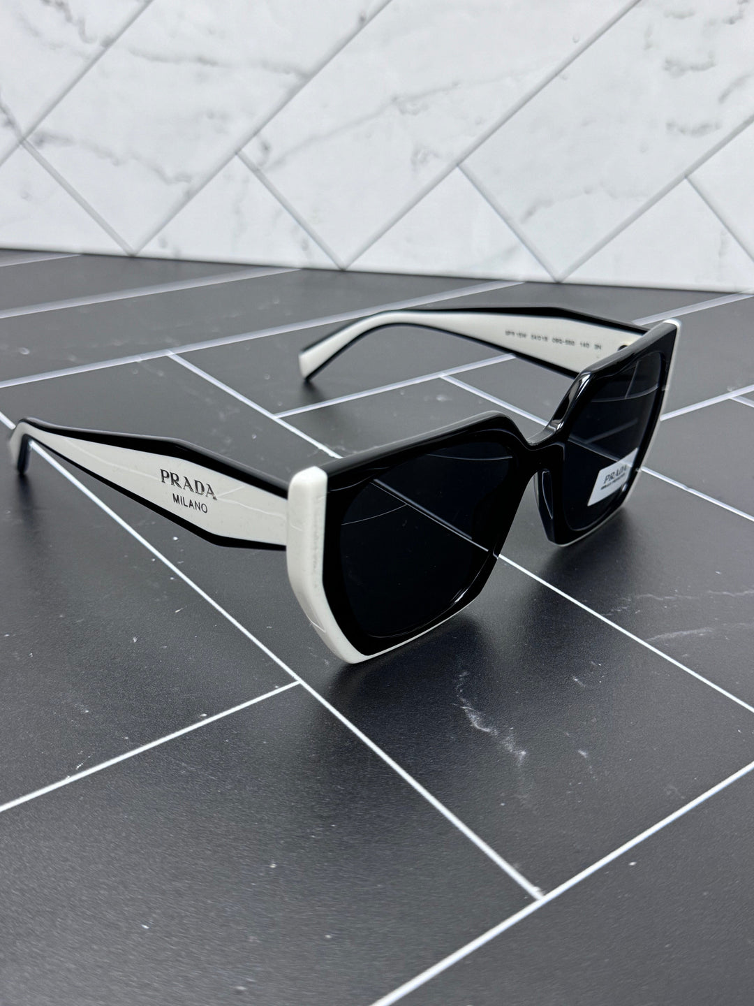 BRAND NEW Prada White & Black Sunglasses