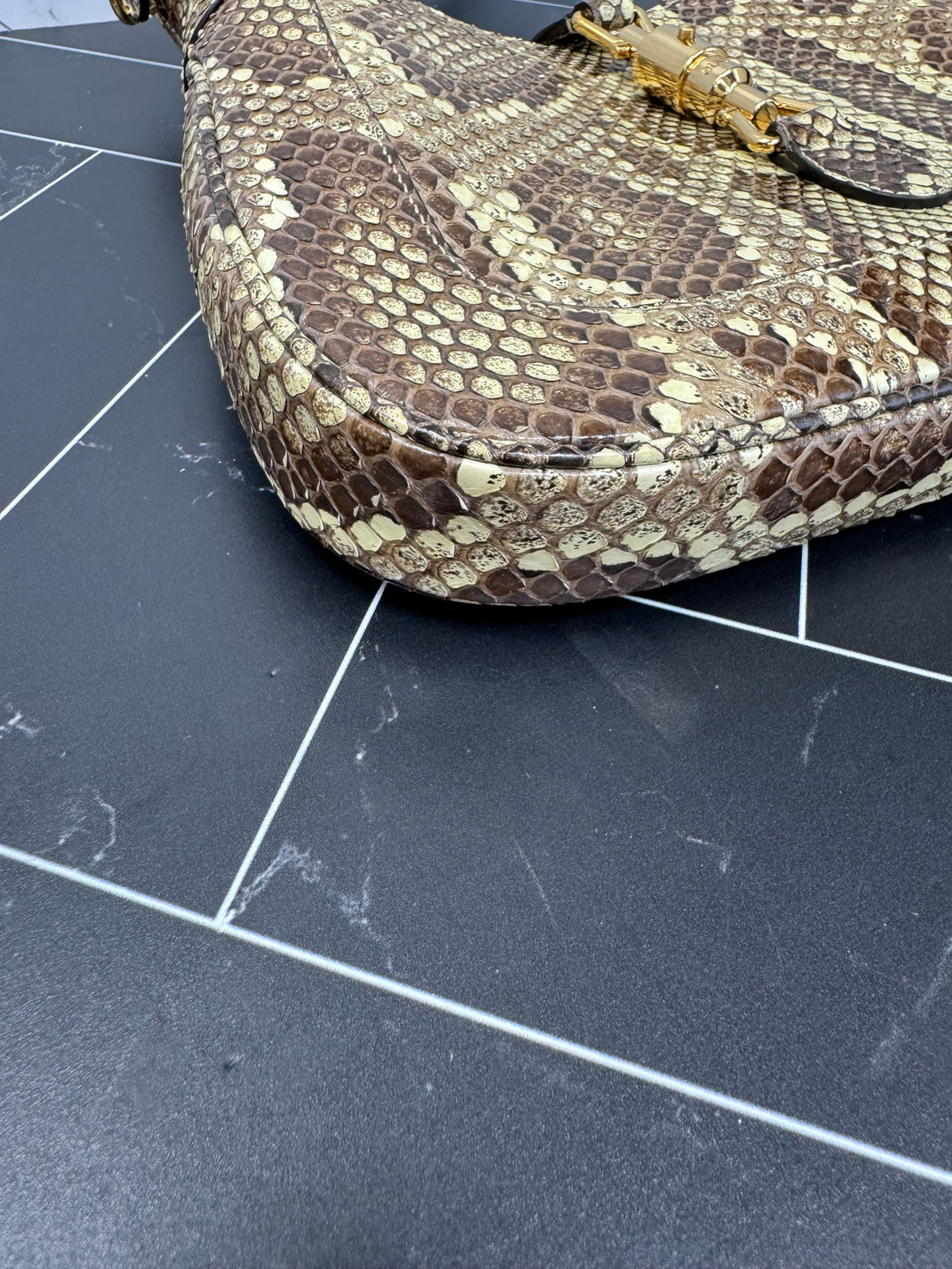LIKE NEW Gucci Python Small Jackie Bag