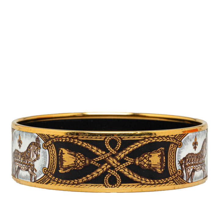 Top quality Hermes Wide Enamel Bangle Costume Bracelet