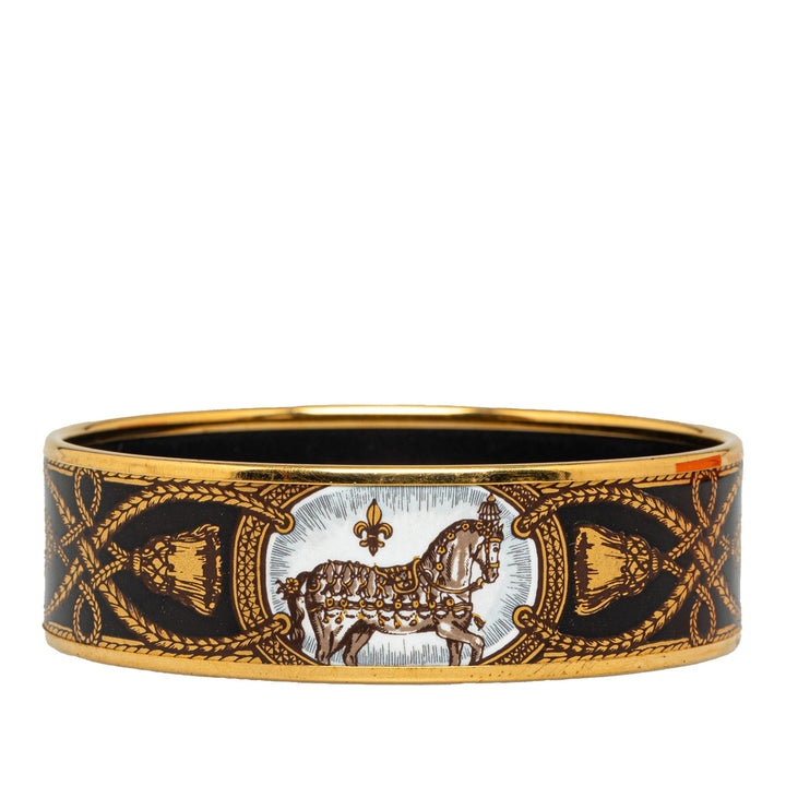 Top quality Hermes Wide Enamel Bangle Costume Bracelet