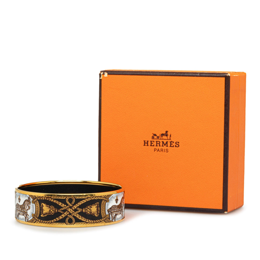 Top quality Hermes Wide Enamel Bangle Costume Bracelet