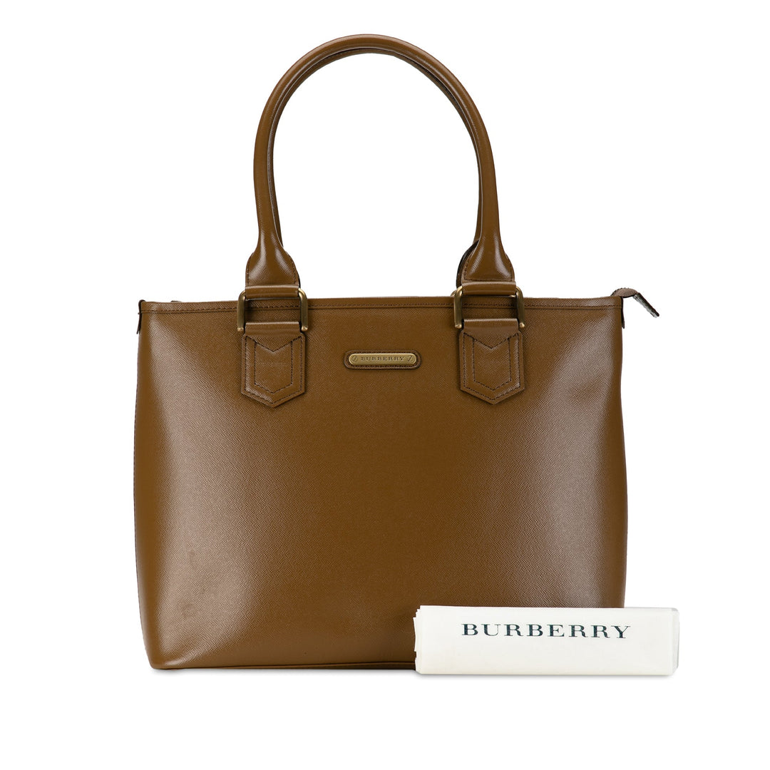 BURBERRY Leather Tote Tote Bag