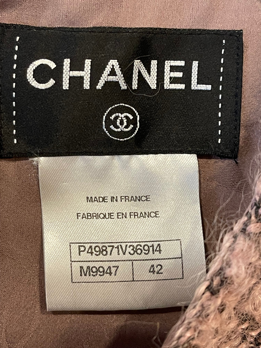 Top Quality Chanel Pink and Black Dress with Button Details Size FR 42 (UK 14)