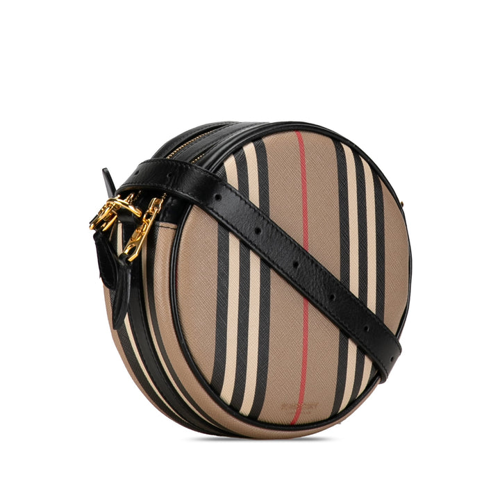 BURBERRY Icon Stripe Canvas Louise Crossbody Bag