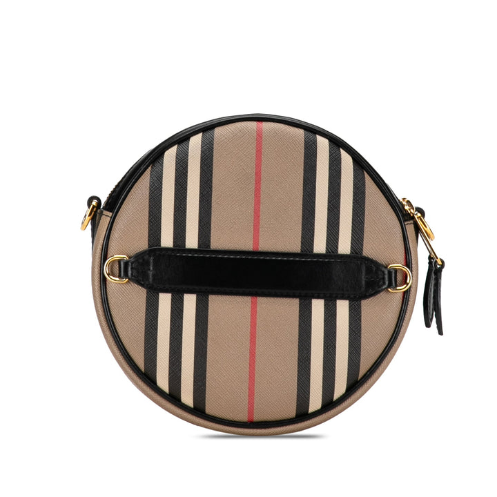 BURBERRY Icon Stripe Canvas Louise Crossbody Bag