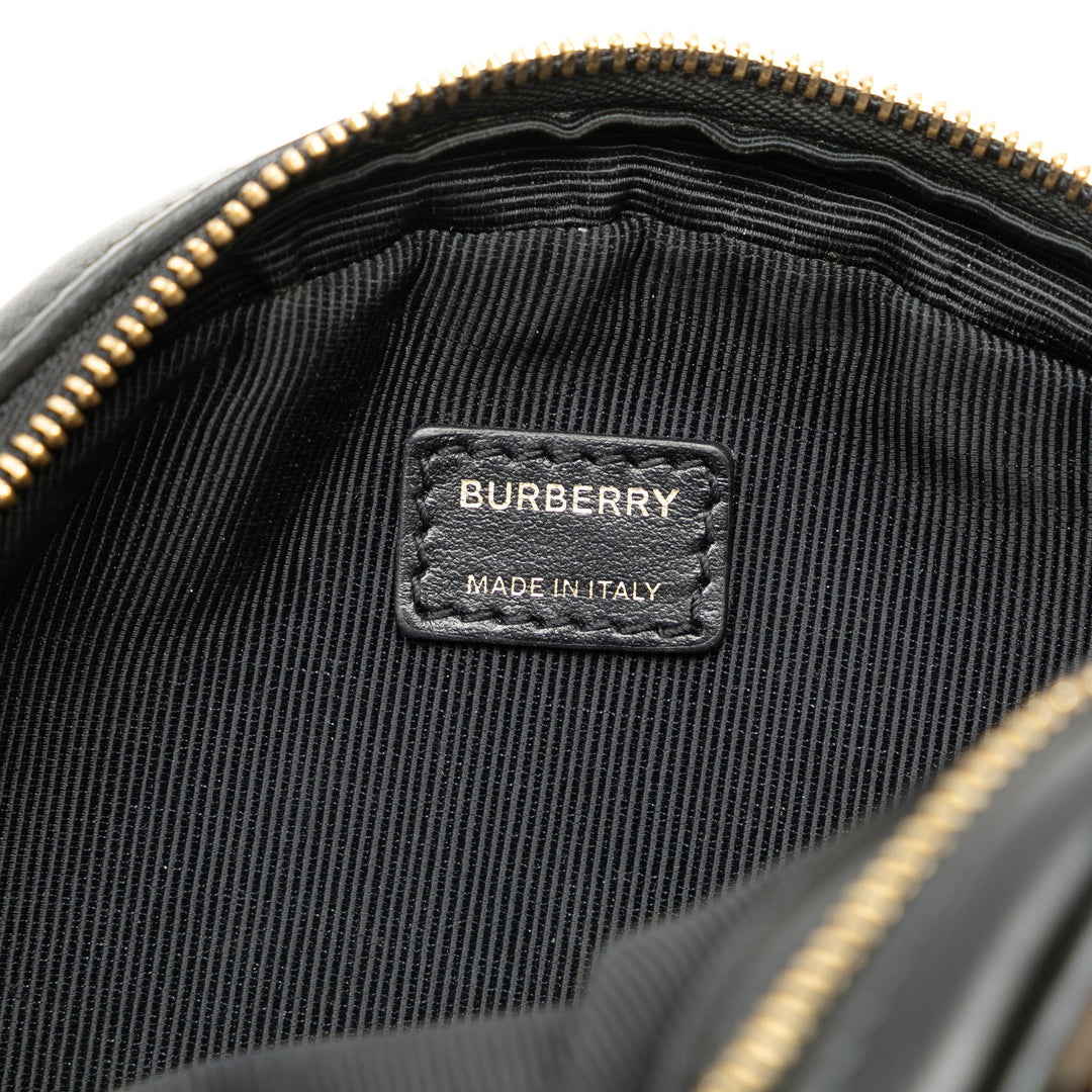 BURBERRY Icon Stripe Canvas Louise Crossbody Bag