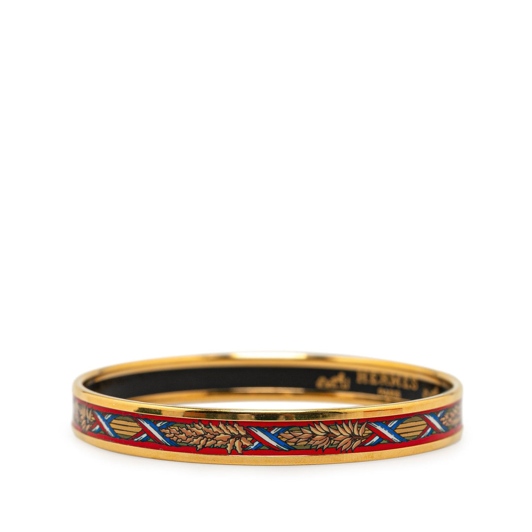 Top quality Hermes Narrow 1789 Liberte Egalite Fraternite Enamel Bangle 75 Costume Bracelet