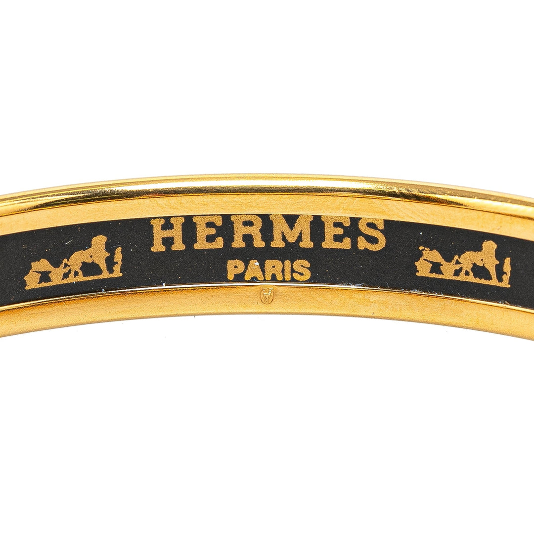 Top quality Hermes Narrow 1789 Liberte Egalite Fraternite Enamel Bangle 75 Costume Bracelet