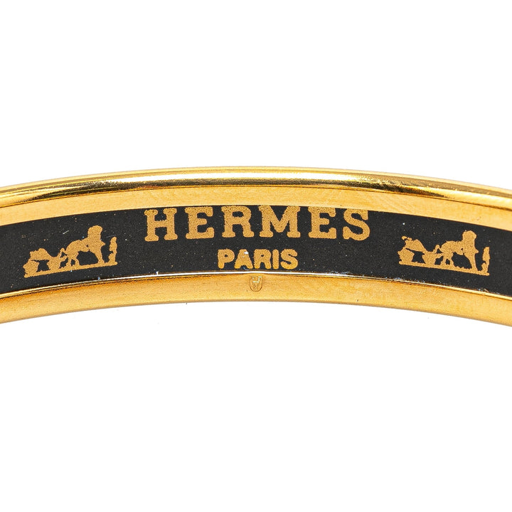 Top quality Hermes Narrow 1789 Liberte Egalite Fraternite Enamel Bangle 75 Costume Bracelet