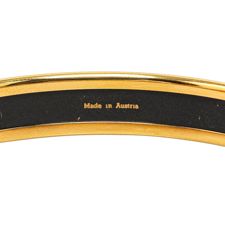 Top quality Hermes Narrow 1789 Liberte Egalite Fraternite Enamel Bangle 75 Costume Bracelet