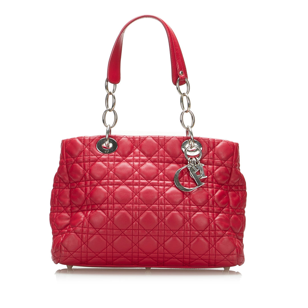 Top quality Dior Lady Top quality Dior Soft Shopper Small Red Cannage Quilted Leather