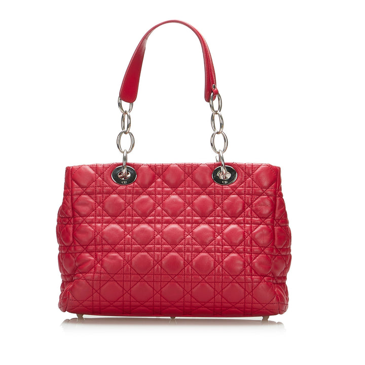 Top quality Dior Lady Top quality Dior Soft Shopper Small Red Cannage Quilted Leather