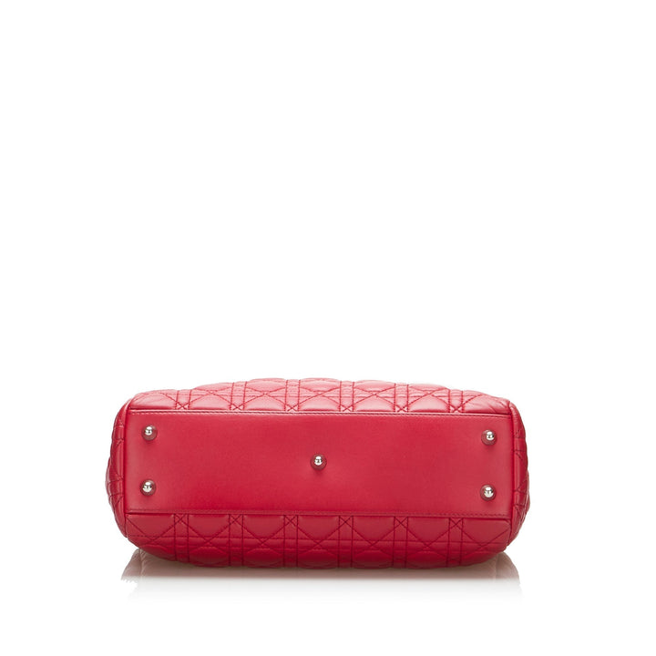 Top quality Dior Lady Top quality Dior Soft Shopper Small Red Cannage Quilted Leather